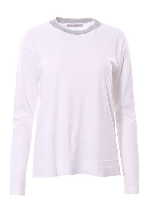 T-shirt girocollo in cotone LA FILERIA | 60273/80543001